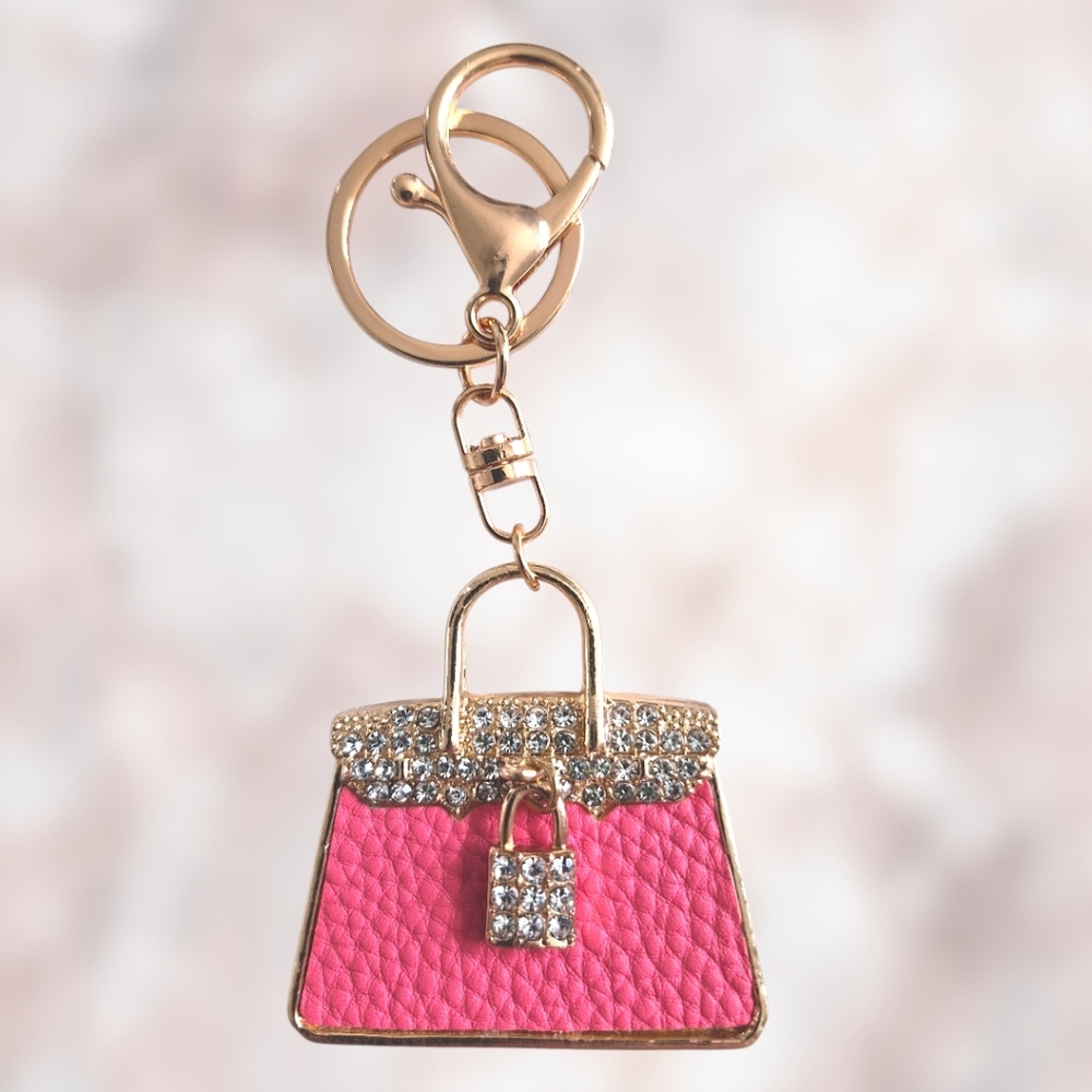 Stylish Pink Purse Bag Charm / Keychain